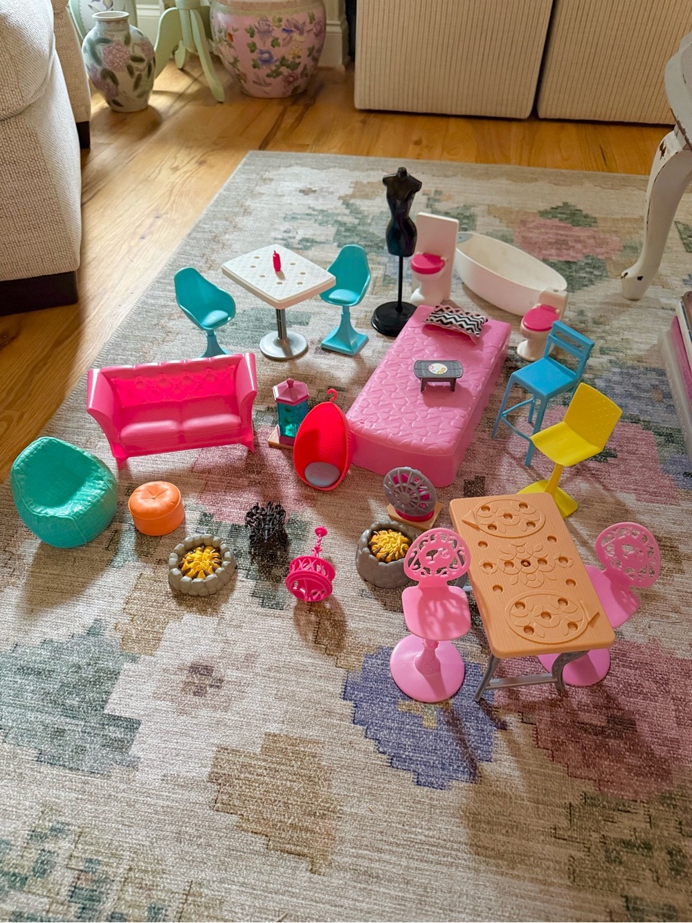 Lot of Barbie Dream House furniture